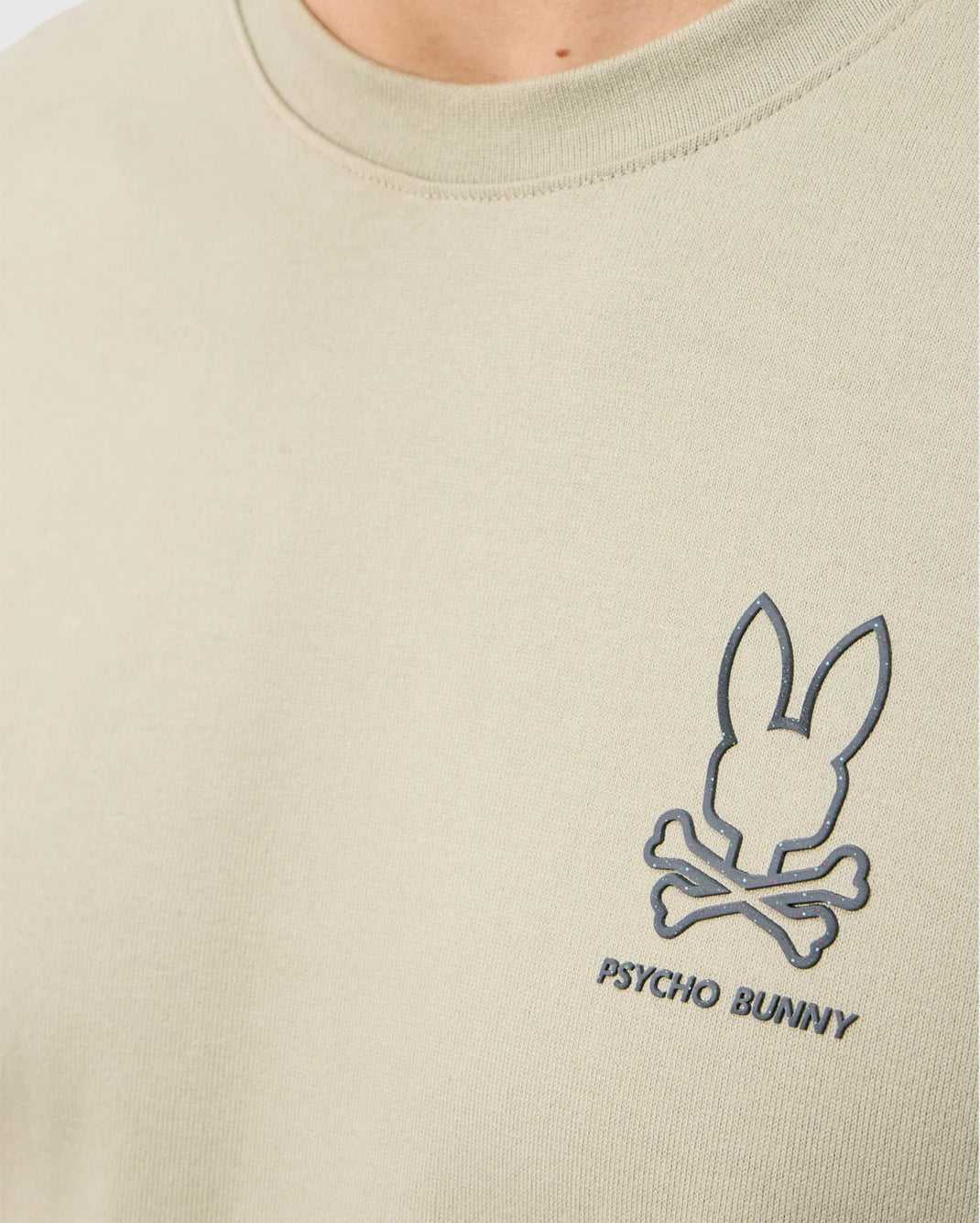 Tees Psycho Bunny Barrett Relaxed Fit Tee Seagrass Homme | LDT-63980756